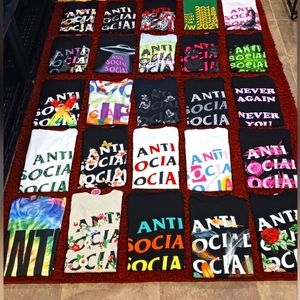 Bulk Size L Anti social social club Tee set